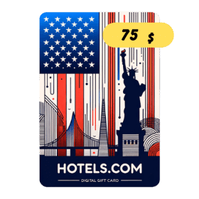 گیفت کارت هتلز امریکا 75 دلار