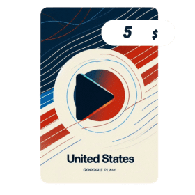 گیفت کارت گوگل پلی امریکا 5 دلار