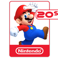 گیفت کارت نینتندو 20 دلاری