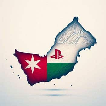 لوگو پلی استیشن در نقشه عمان