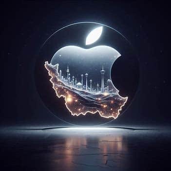 لوگو اپل و نقشه ایران