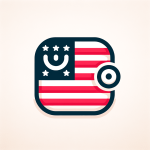 لوگو گیفت کارت هتلز بر پرچم امریکا